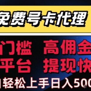 正规零门槛号卡推广代理怎么做 高佣金无成本副业入门指南-雨叶虚拟资源网