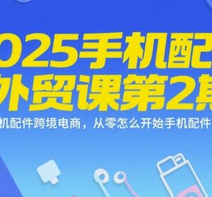 2025手机配件跨境电商外贸课 零基础从零起步做外贸生意指南-雨叶虚拟资源网