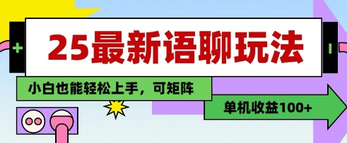 2025年最新语聊变现玩法 纯手工单机收益100+小白易上手可矩阵