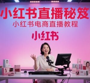 小红书电商直播全流程实操教程 从入门到爆单运营指南-雨叶虚拟资源网