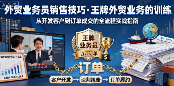 外贸业务员销售技巧学习 王牌外贸业务系统训练课程