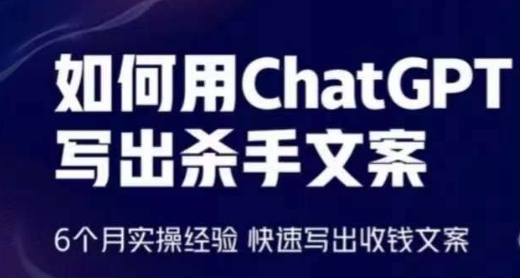 ChatGPT写高转化收钱文案实操教程 6个月经验教你快速出稿