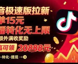 抖音极速版拉新副业攻略 奖励政策及实操流程全解析-雨叶虚拟资源网