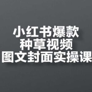 小红书爆款种草内容实操课 开店选品引流变现全流程教学-雨叶虚拟资源网