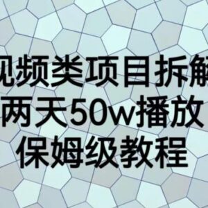 视频类项目拆解保姆级教程 两天斩获50W播放的实操指南-雨叶虚拟资源网