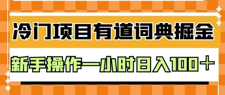 有道词典掘金项目完整解析 新手零门槛复制粘贴即可赚收益