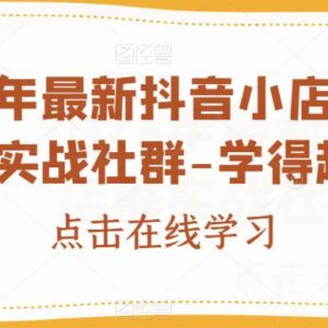 2023抖音小店精细化店群实战教程 含全套运营玩法与资料-雨叶虚拟资源网