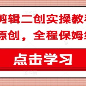 2024短剧剪辑二创实操教程 保姆级搬运过原创技巧教学-雨叶虚拟资源网