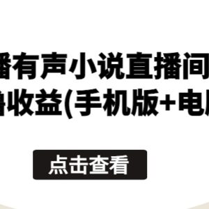 手机+电脑版无人直播有声小说直播间搭建及收益实操教程-雨叶虚拟资源网