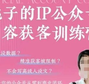 桃子IP公众号内容获客训练营第3期 手把手教你公众号从0到商业闭环-雨叶虚拟资源网