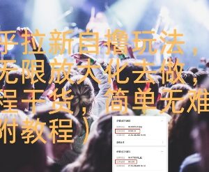 知乎拉新自撸实操玩法分享 可放大操作简单易上手附完整教程-雨叶虚拟资源网