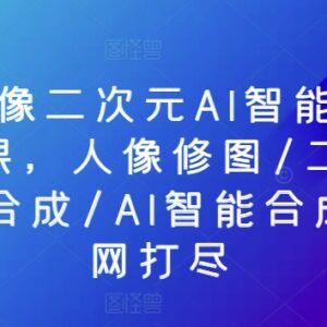 PS人像二次元AI智能修图合成课 初中高全阶段系统学习教程-雨叶虚拟资源网