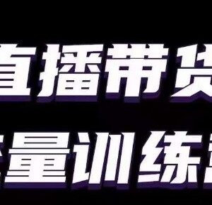 直播带货流量训练营教程 小白主播入门必备实用直播技巧课-雨叶虚拟资源网