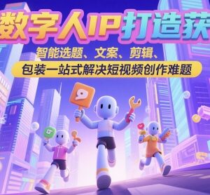 数字人IP打造获客变现实操课 一站式解决短视频创作全流程难题-雨叶虚拟资源网