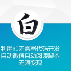 利用AI零代码开发微信自动阅读脚本 副业变现实操教程-雨叶虚拟资源网