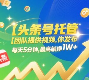 头条号托管项目玩法解析 每日5分钟发布内容即可获广告收益-雨叶虚拟资源网