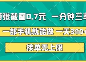 手机可做的低门槛截图上传副业 0.7元/单操作简单收益稳定-雨叶虚拟资源网