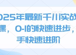 2025年最新千川实战投放课 0基础新手从0到1投放进阶教程-雨叶虚拟资源网