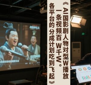 AI三国影视剧人物对口型唱歌玩法 高播放赚平台分成实操教程-雨叶虚拟资源网