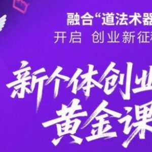 2025新个体创业道法术器四维课程 红利抢占实操方法指南-雨叶虚拟资源网