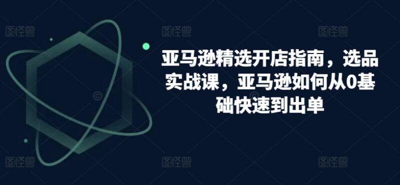 亚马逊0基础开店到出单全指南 选品运营实操教学合集