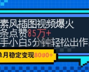 像素风emo氛围感视频制作教程 新手操作及变现方法全解析-雨叶虚拟资源网