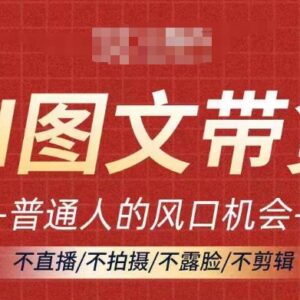 2024AI图文带货玩法教程 普通人无需露脸剪辑可操作的增收路径-雨叶虚拟资源网