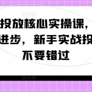 2024千川投放核心实操课 0基础新手快速上手优化提升投产-雨叶虚拟资源网