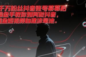 千万粉丝抖音操盘手亲授 短视频运营及自建流量池实操指南-雨叶虚拟资源网
