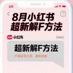 2024年8月小红书最新解封方法 效果不保证可自行测试验证-雨叶虚拟资源网