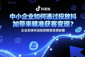 中小企业及实体商家抖加投放指南 精准获客变现实操技巧-雨叶虚拟资源网