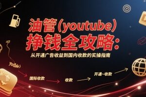YouTube赚钱完整实操攻略 从开通广告收益到国内收款全流程指南-雨叶虚拟资源网
