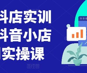 童装类目抖音小店零基础入门实操课 全流程运营实训教程-雨叶虚拟资源网