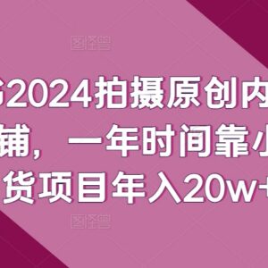 2024小红书原创内容带货实操 从零打造高收益店铺年入20万+-雨叶虚拟资源网