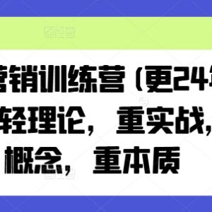 2024年12月更新老A营销训练营 重实战覆盖全链路营销实操技能-雨叶虚拟资源网