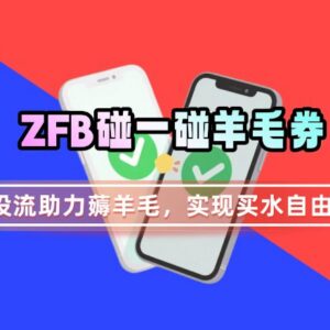 ZFB碰一碰无门槛券薅取攻略 投流助力玩法实现买水自由-雨叶虚拟资源网