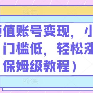 0基础抖音颜值账号涨粉变现教程 适合小白的低门槛实操指南-雨叶虚拟资源网