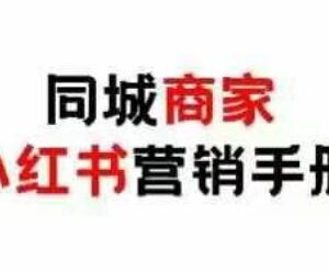 同城实体商家小红书营销手册 零成本引爆线下流量实操教程-雨叶虚拟资源网
