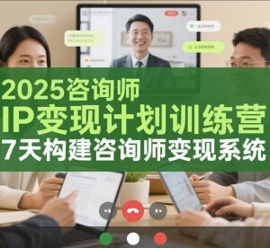 2025咨询师IP变现训练营 7天搭建可落地咨询变现系统-雨叶虚拟资源网
