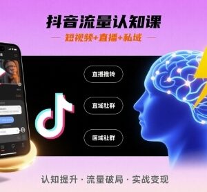 抖音流量认知系统课 短视频直播私域运营全流程教学-雨叶虚拟资源网
