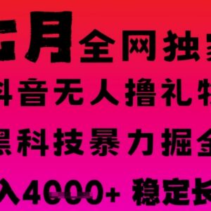 2024年7月抖音无人直播撸音浪项目 全自动运行稳定可批量放大收益-雨叶虚拟资源网
