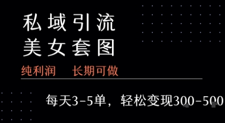 私域售卖套图副业实操教程 单利润99+日均3-5单玩法攻略