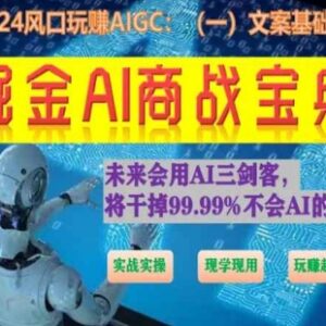 掘金AI商战宝典初级班 多场景AI文案及办公应用实战教学-雨叶虚拟资源网