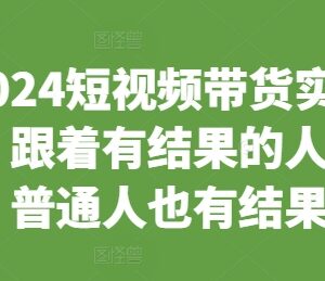 2024短视频带货实战课 零基础普通人可落地短视频变现实操教程-雨叶虚拟资源网