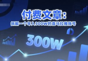 年入300万喜马拉雅账号拆解 公域转私域变现核心逻辑解析-雨叶虚拟资源网