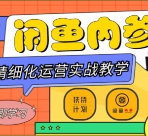 闲鱼精细化运营入门到高阶实战 副业变现全流程实操指南-雨叶虚拟资源网