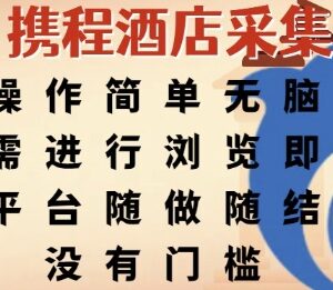 携程酒店采集副业玩法详解 低门槛无经验碎片时间即可增收-雨叶虚拟资源网