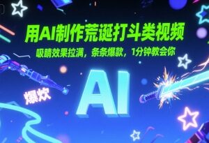 如何用AI制作荒诞打斗类短视频 操作简单吸睛度高极易出爆款-雨叶虚拟资源网