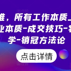 2024销售思维实战课程 含成交技巧客户心理学销冠方法论-雨叶虚拟资源网