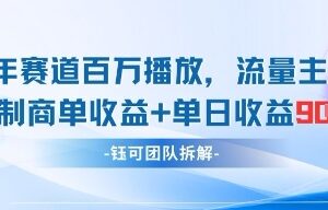 中老年自媒体赛道百万播放攻略 流量主加定制收益单日近千元-雨叶虚拟资源网